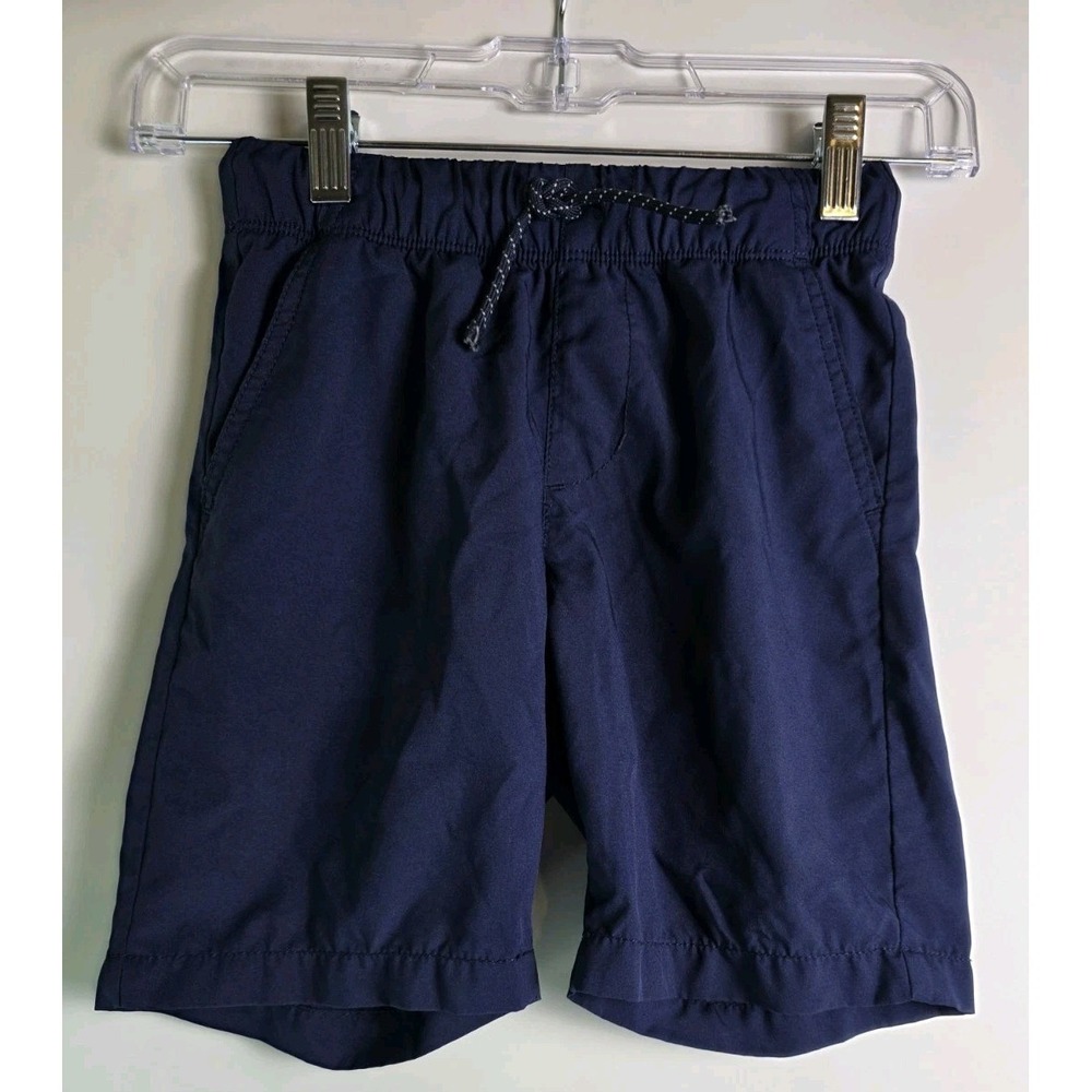 Old Navy Boys Size 6-7 Drawstring Navy Blue Pull On Jogger Uniforms Shorts
